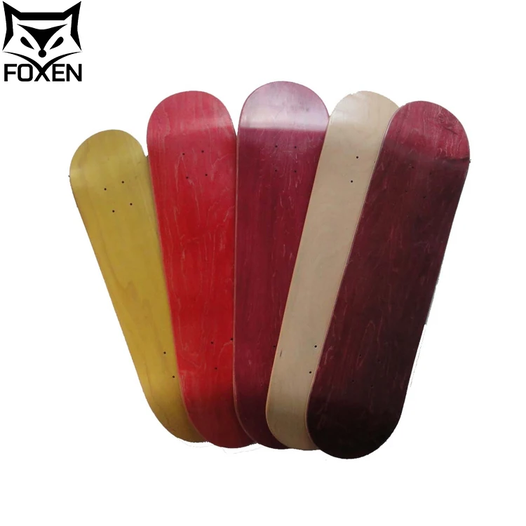 

Hot color trend 2022 color dying Skate Board Decks 7 ply 100% Canadian Maple Skateboard Decks