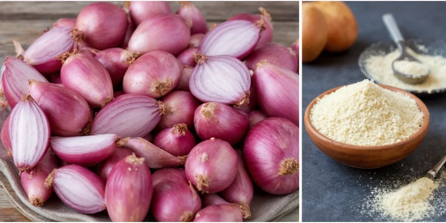 Toasting onion powder in a skillet