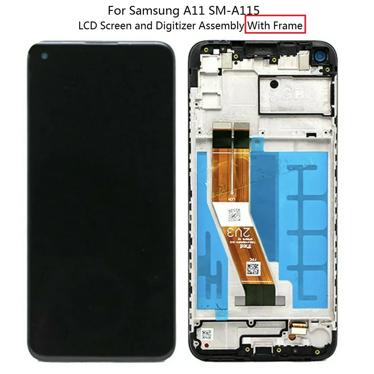 

OEM Original LCD Screen Display and Digitizer Touch Screen Assembly With Frame Repair Part for Samsung Galaxy A11 SM-A115 Black