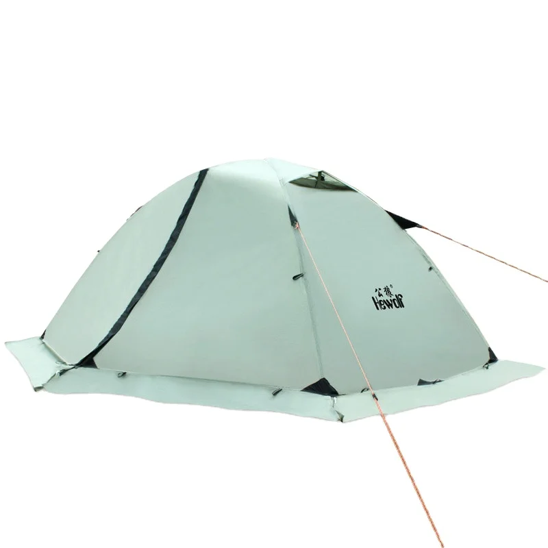 

Outdoor two-layer professional aluminum pole tent outdoor alpine camping equipment four seasons cycling tent