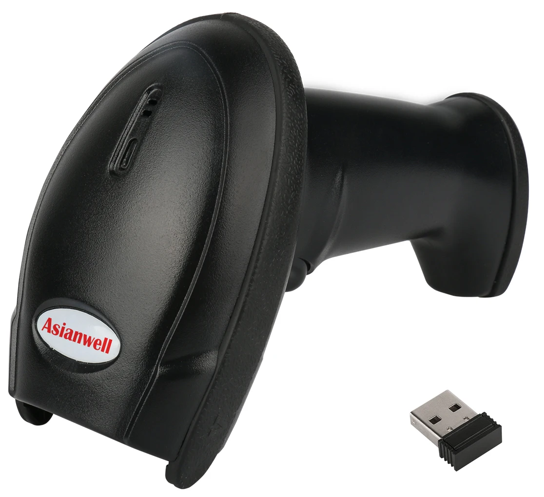 

Cheap wireless-bt4.0 2.4G wireless scanner long distance barcode reader infrared scanner, Black