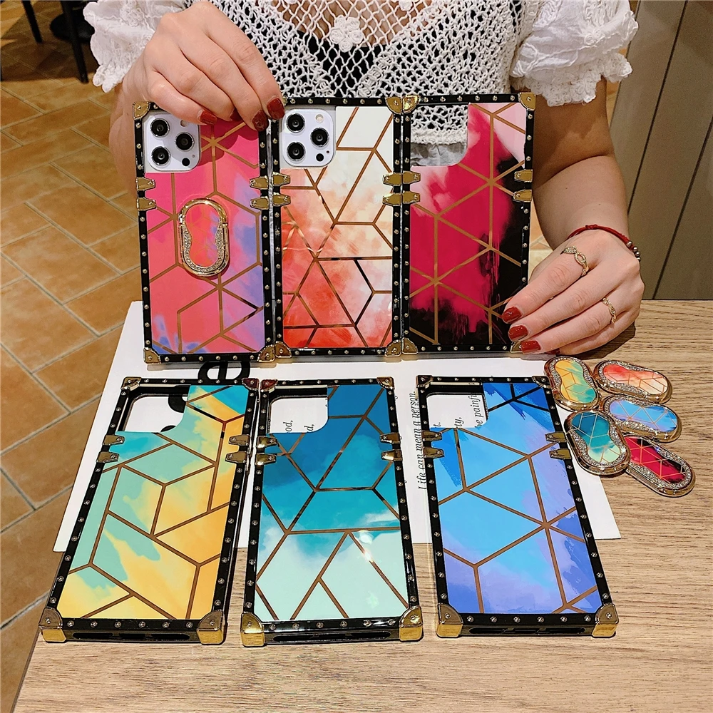 

Colorful Snake Skin Cover Square Phone Case for Samsung Galaxy Note 10 Plus 20 9 8 S8 S9 S10 S20 S21 Ultra A71 A9 A50 A70 A51