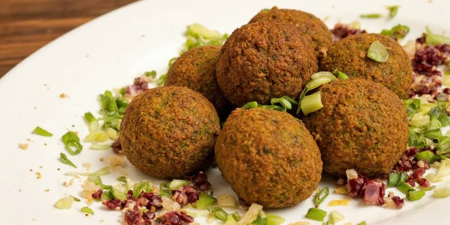 Crispy falafel served with tahini sauce