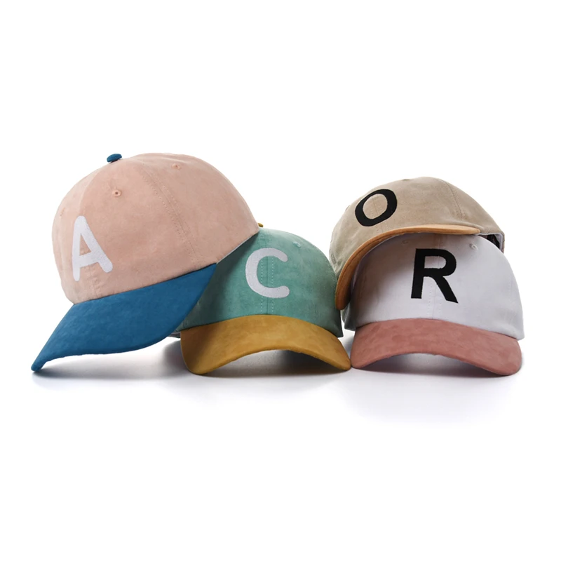 

Wholesale Unisex Adjustable Cotton Customized 6 Panel Plain luxury suede baseball cap