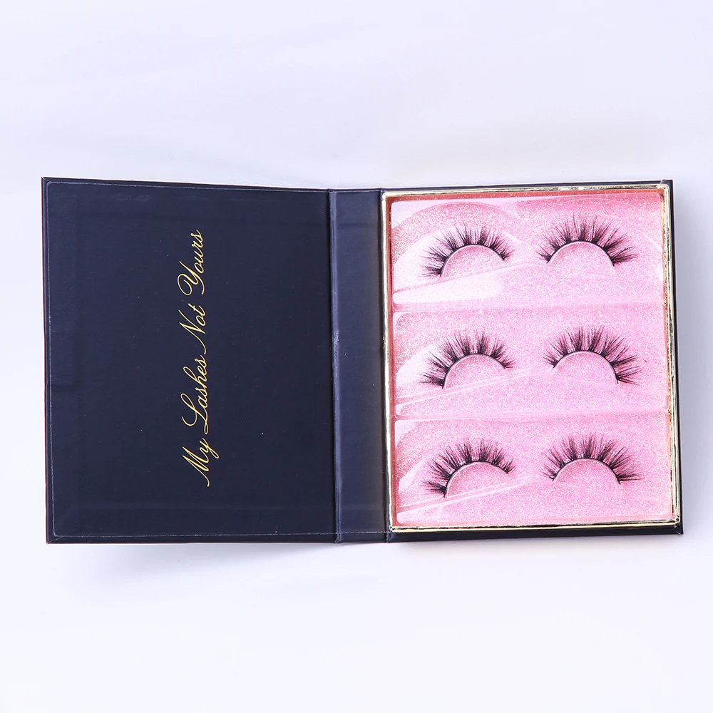 

Mink Eyelash With Custom Packaging Box 25 mm 3d Mink Eyelash Bulk Customized Boxes Dramatic Eyelashes Handmade, Black