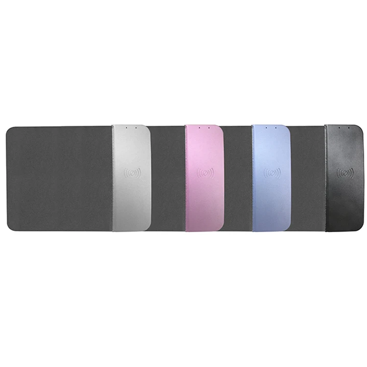

multi qi 10w fast charger xiaomi mouse pad led wireless charger station for mobile phone, Black/blue/grey/rose gold