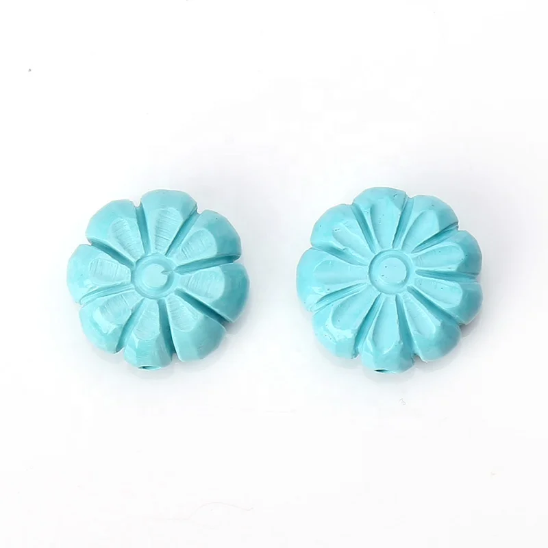 

Flower Beads Turquoise Beads Loose Gemstone Bead For Women Jewelry Making