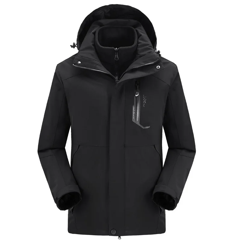 

wholesale customize logo plus size outdoor hiking sportswear windbreaker outdoor with hood three in one jacket, 8colors