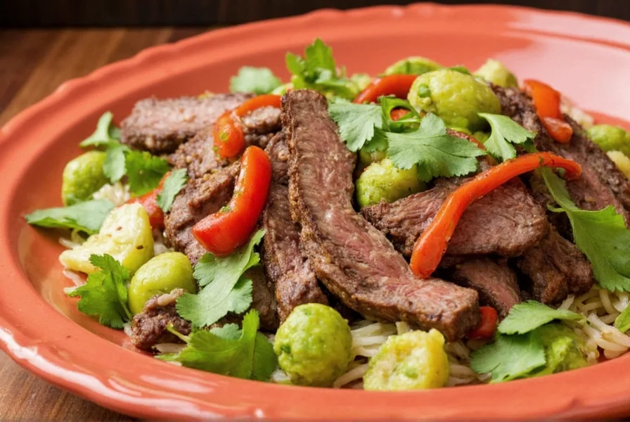 Platter of loaded fajita beef tacos