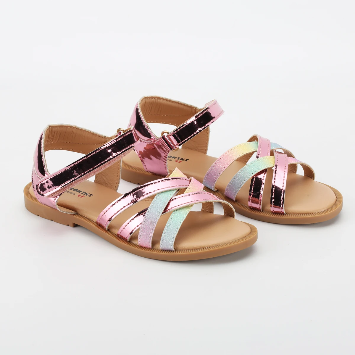 

CALICOKIKI 2022 Summer Girls Buckle Ankle Strap Sandals Children Fashion Casual Sandals Shoes, Customized color