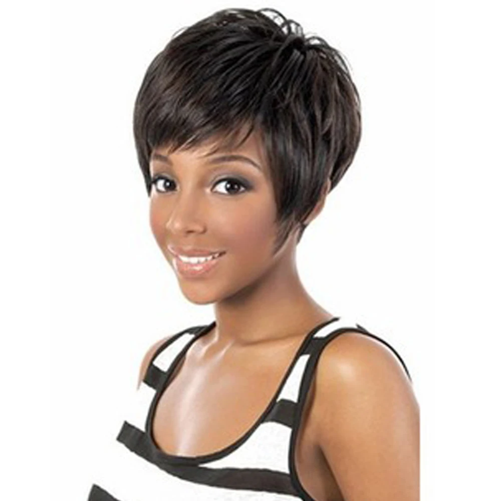 

High quality 100% virgin natural lace front weave short human hair wigs for women
