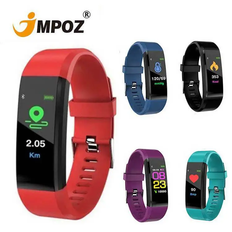 

ID115 Plus Smart Bracelet Fitness Tracker Pedometer Watch Band Heart Rate Blood Pressure Monitor Smart Wristband smart watch