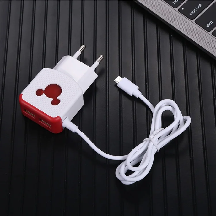 

top selling products 2021 trending innovativ dual usb wall charger ABS TYPE C portable mobile phone charger with data cable