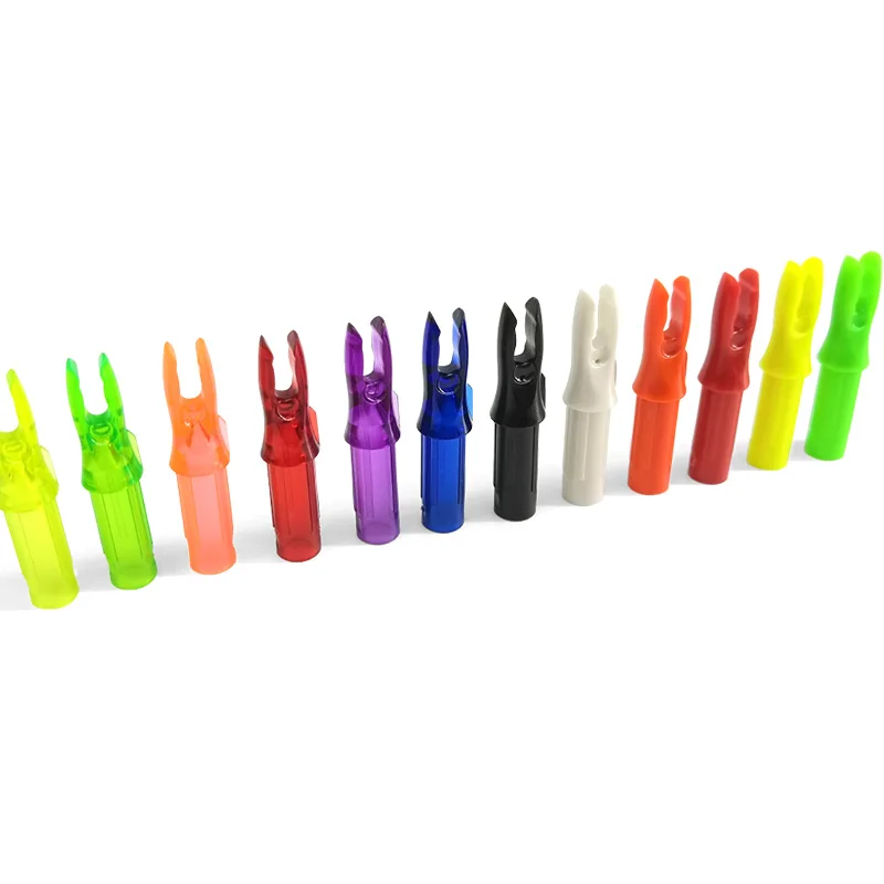 

Archery Arrow Nocks Archery Shooting Accessories 6.2mm/0.246" Insert Plastic Arrow Tail Shaft Knocks for Compound Bow Arrows, 12 colors to choose from