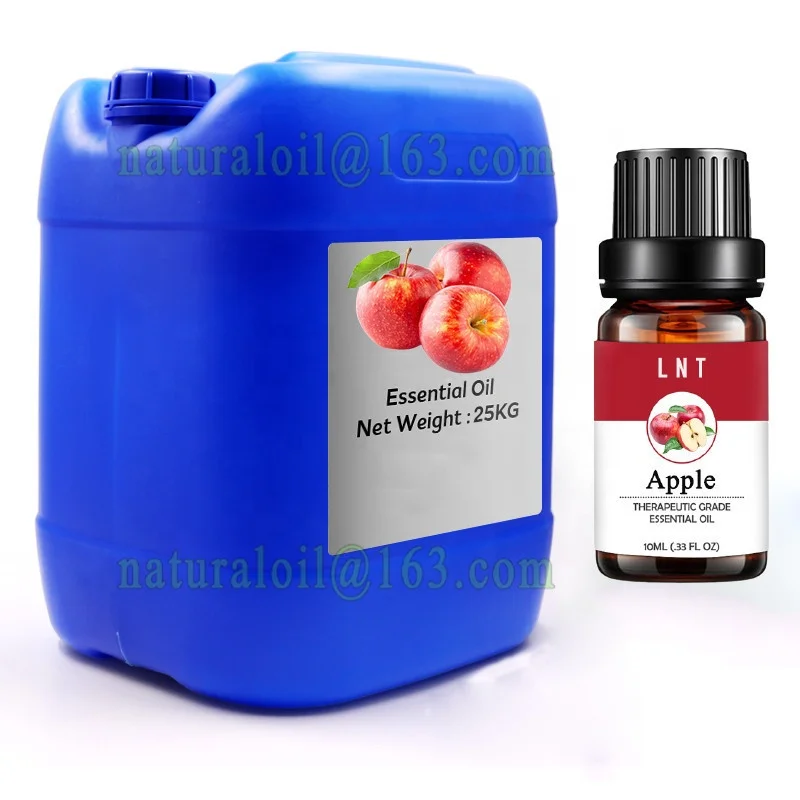 

bulk apple oil 100% Pure Nature Organic apple fragrance essential oil diffuser For cosmetic lotion hair shampoo candle Soap make, Light yellow