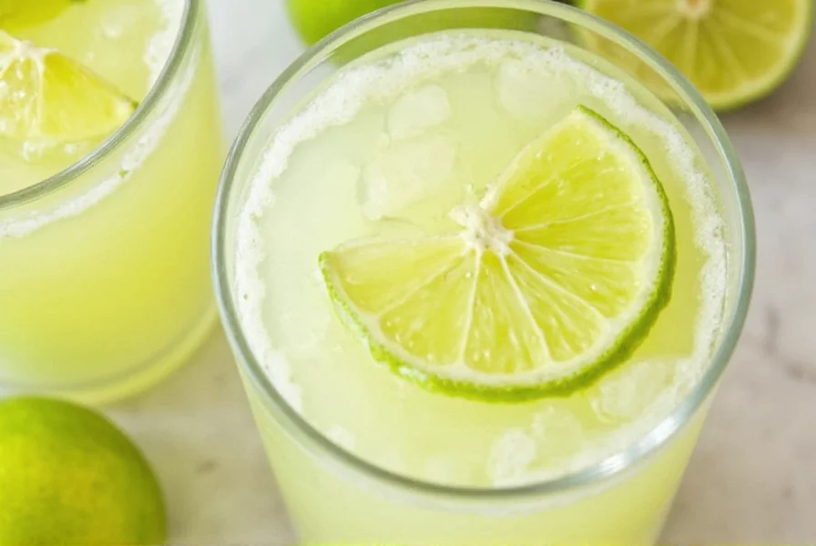 Frozen lime juice cubes in an ice tray