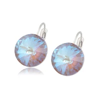 

93967 XUPING Crystal from Swarovski colorful luxury crystal jewelry leverback round bella earrings for women
