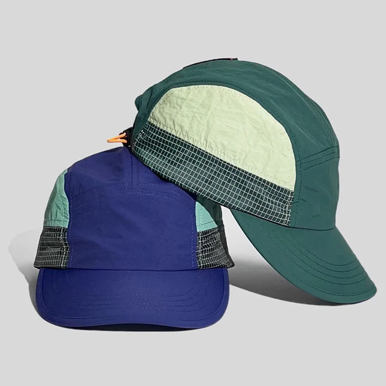 Wholesale Custom Waterproof Running Five Panel Camp Cap Baseball Sport Cap Nylon 5 Panel Caps and Hats