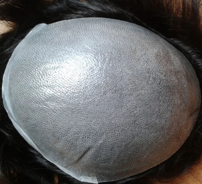 

Full Poly Thin Skin Injection Man Hair Wig Natural Toupee for Men with Black Hair 100% Human Hair