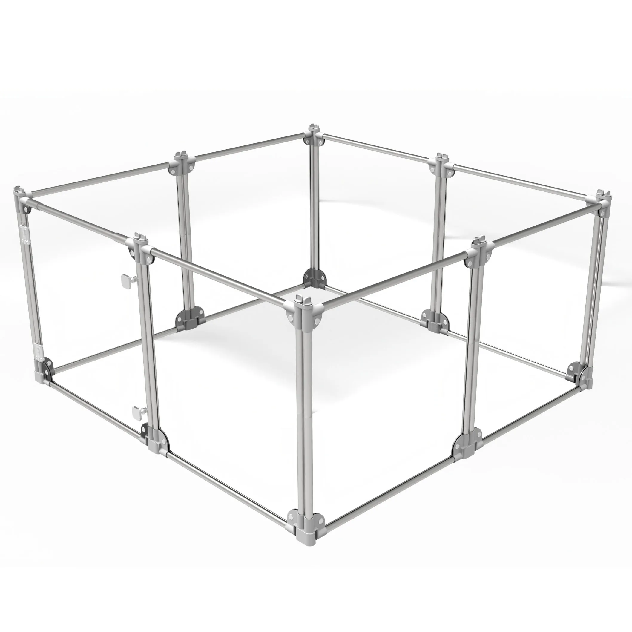 

transparent large space heightened custom pet acrylic dog pen panel dog fence pen indoor puppy playpen, Black/white