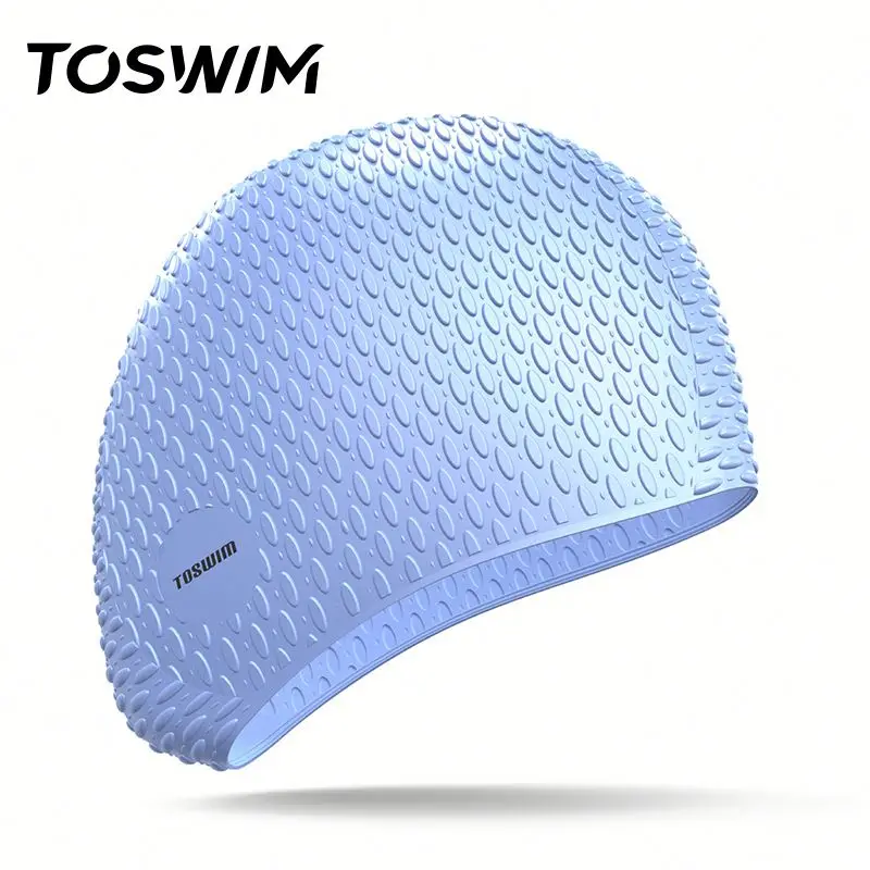 

In stock Young Girls Sexy Comfortable Silicone Women Swimming Caps Long Hair Swim Cap