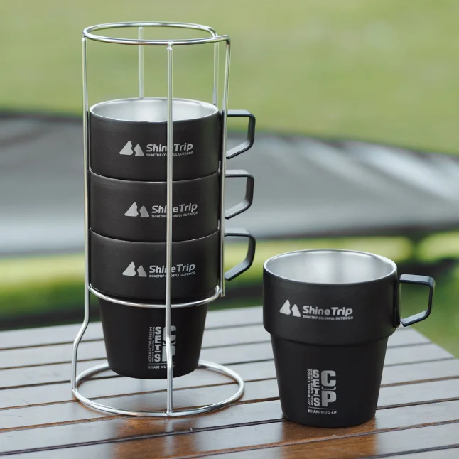

Outdoor 304 Stainless Steel Double Layer Water Bottle Food Grade Water Cup Picnic Portable Coffee Mug