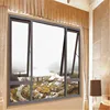 Design Home Louve Durable Aluminum Outward Opening With Internal Blind Wind Pressure Resistance Casement Window