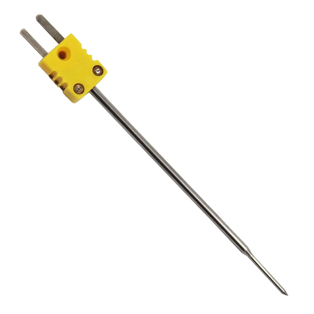 Needle type probe 6*150mm SS304 probe type k thermocouple food grade with yellow plug