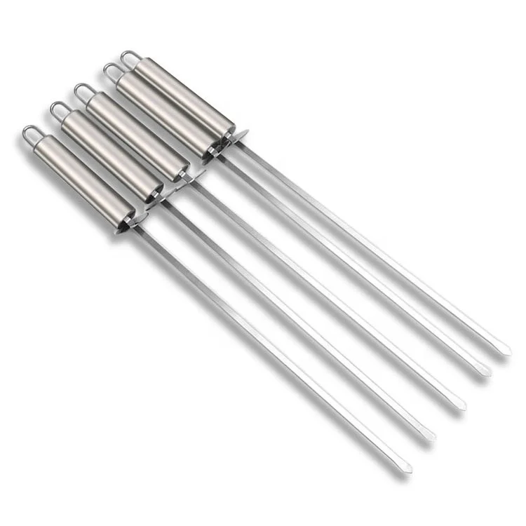 

Camping Oven Barbecue Tools BBQ Kebab Roasting Skewer Stainless Steel Meat Fork