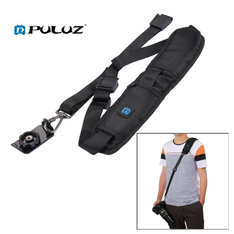 

PULUZ Quick Release Anti-Slip Nylon Single Shoulder Camera Strap with Metal Hook, Black