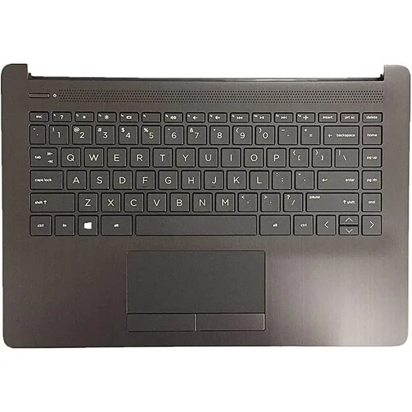 

Laptop Upper Case Palmrest Keyboard Assembly for HP 14-cm 14T-cm 14Z-cm Part L23241-001 L23491-001 Top Cover, Smoke gray