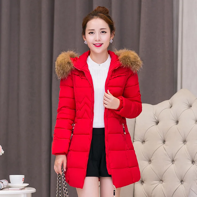 

Korean Zip Up Sliming Winter Quilted Fur Eco Friendly Women's Jacket Long, Oem