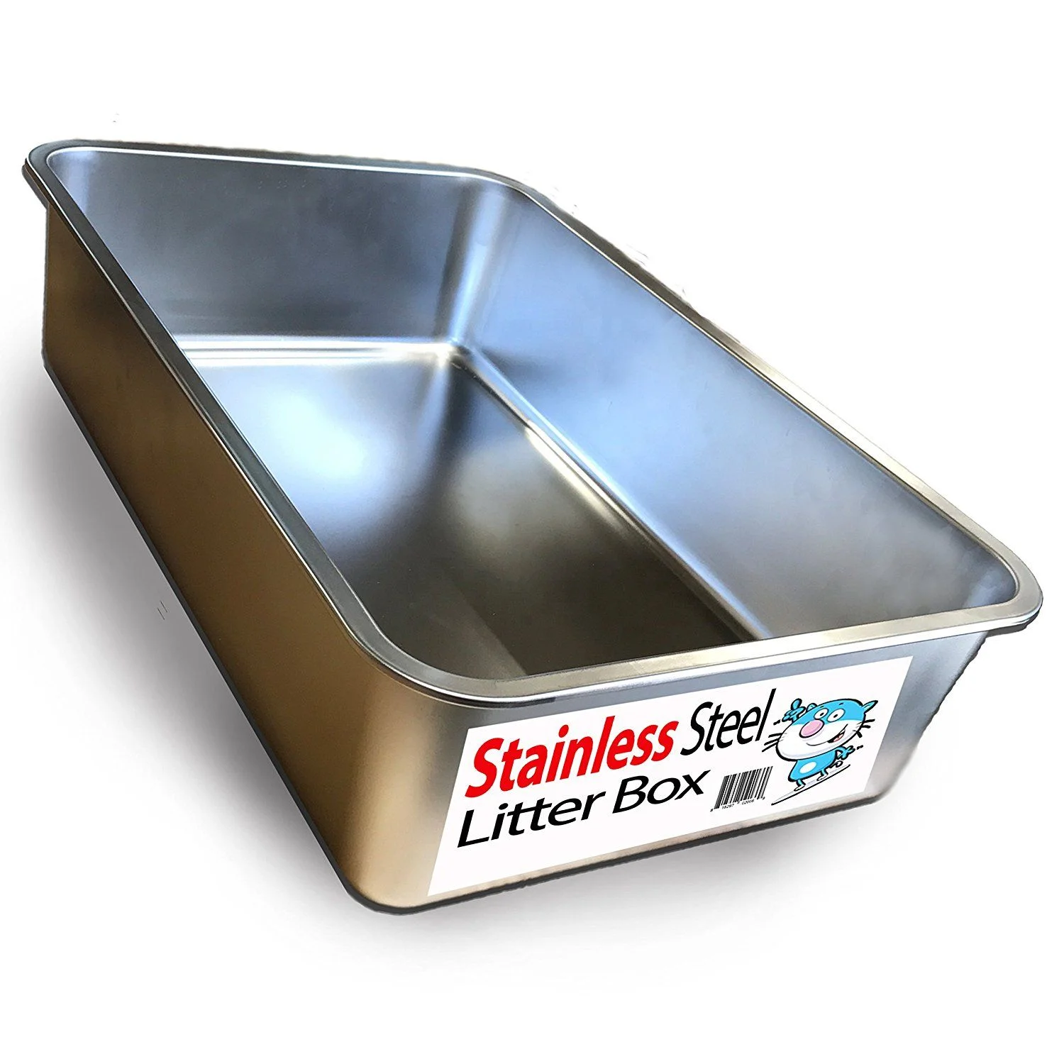 

Easy Cleaning Non Stick Smooth Surface Large Stainless Steel Litter Box for Cat and Rabbit
