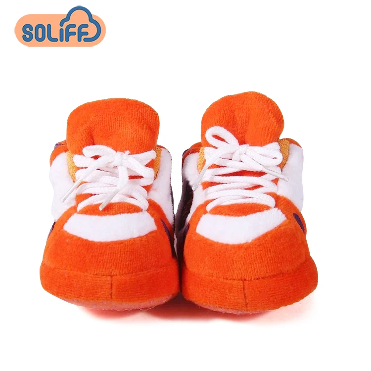 

Kids Winter Cotton Shoes Warm Home Kid Plush Yeezy Jordan AJ Plush Slippers, Pink/yellow/grey or customized