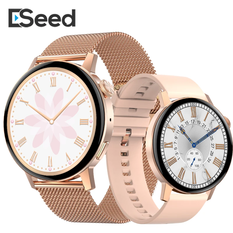 

ESeed 2022 Ladies Smartwatch 1.19 inch GPS Track AI Voice 200+ Watch Faces BT Call NFC Access Control Women DT3 Mini Smart Watch