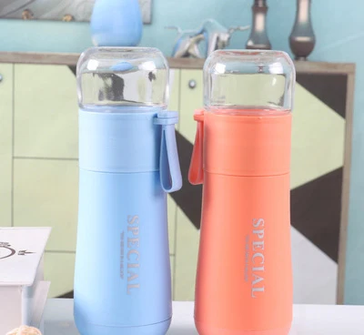 

New tea and water separation double-layer thermal insulation glass cup, As the picture shows