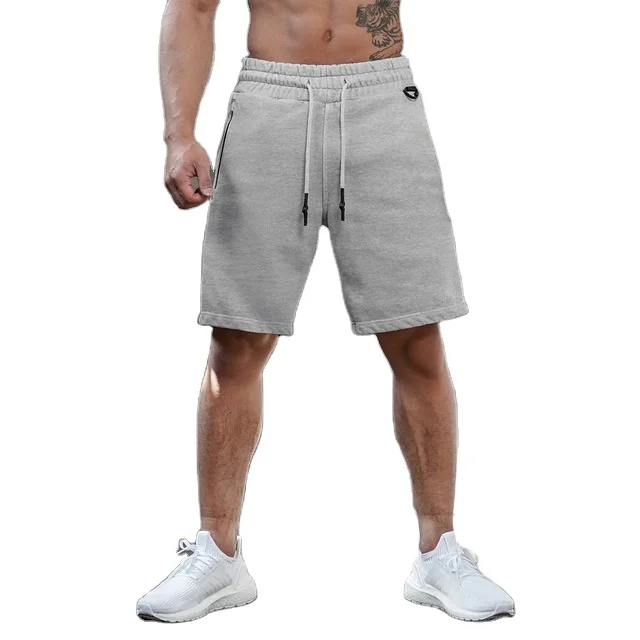 

custom cotton sport shorts gym men's jogging drawstring casual blank shorts