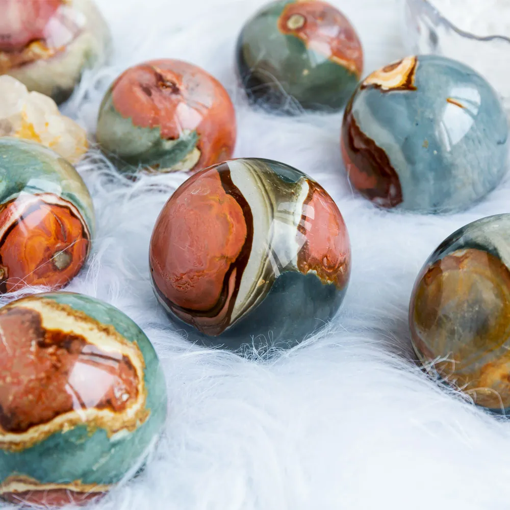 

Wholesale Natural Hot Sale Crystal Ball Healing Stones Polychrome Jasper Sphere Fengshui Decoration