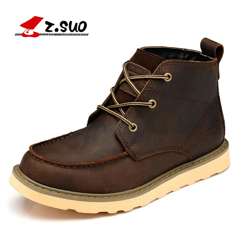 

Walking men's short boots spring and autumn high help leather shoes British casual men's shoes