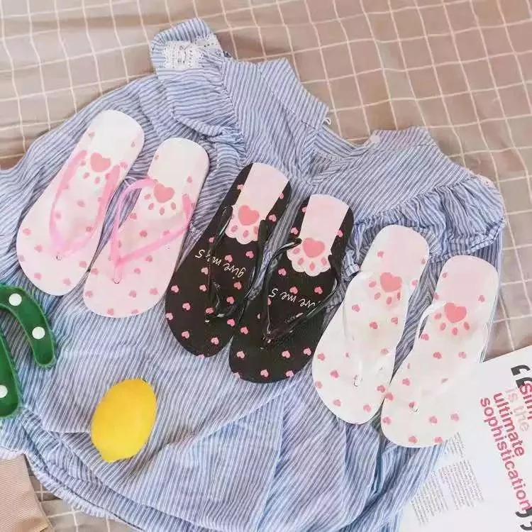 

Fashion New Cute Cats' Design Girls' Summer Flip-Flops