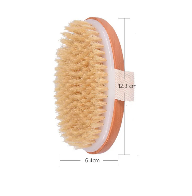 wholesale high quality bamboo dry skin body brush boar bristles bath brush