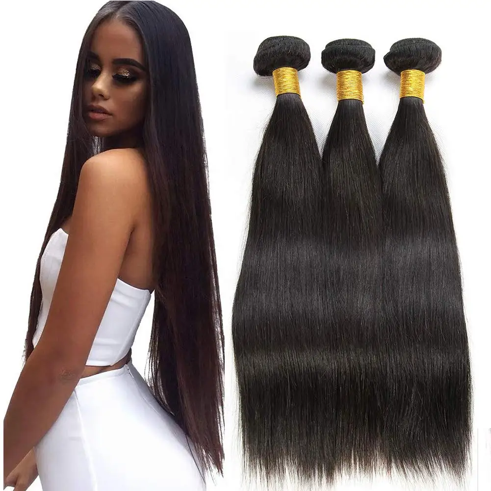 

ready to ship 10a unprocessed 30 inch peruvian virgin100% cuticle aligned raw virgin human hair weave bundles with lace closure