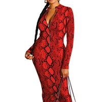 

S1122 Wholesale Clothing 2020 Autumn Ladies Leopard Dress