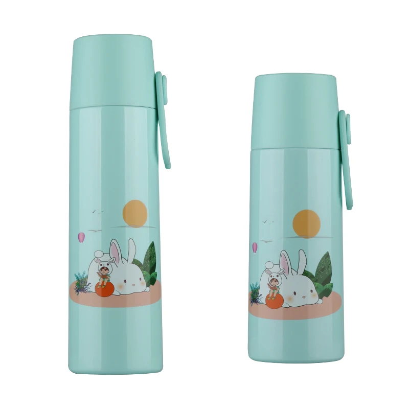 

12oz/350ml 17oz/500ml Cartoon Design Stainless Steel Kids Bottles None Toxic Healthy Bottle Impact Resistant Drinking Kids Cup