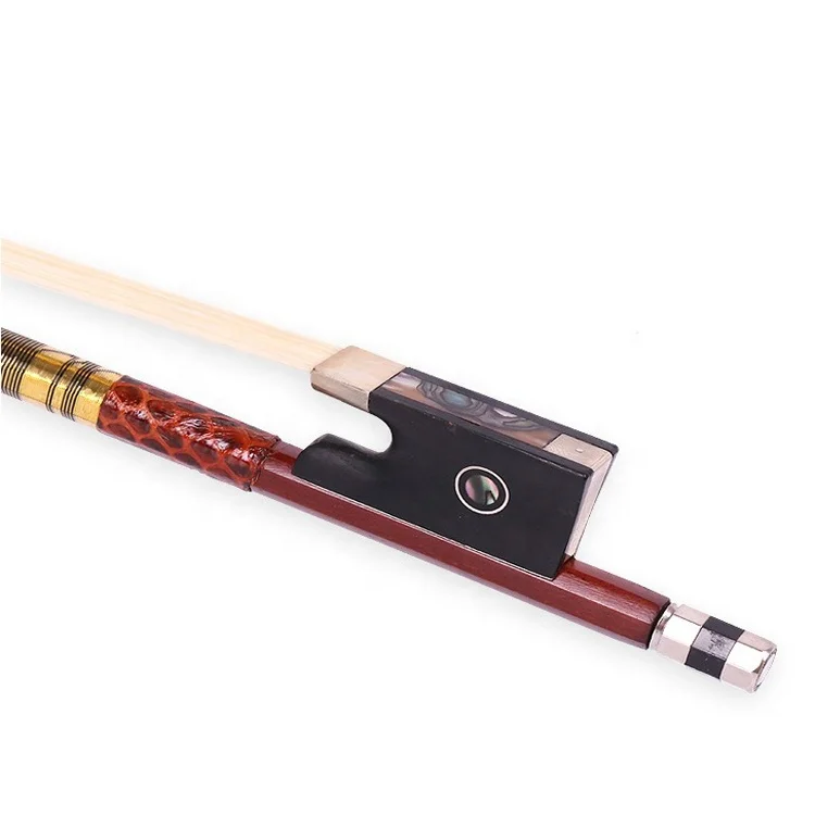 Violin 1/4 Classic Pernambuco Violin Bow 1/4 Size With FREE Rosin for Bow Hairs and Ebony Frog Light Weight Well Balanced Real Mongolian Horse Hair 