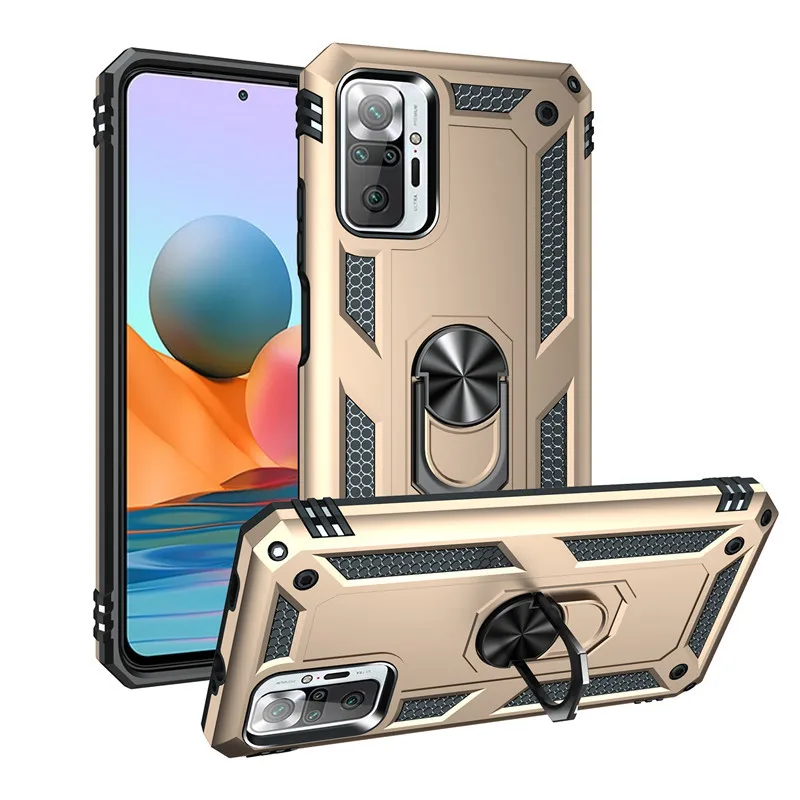 

Amazon Seller Top Mobile Accessories Hybrid Shockproof With Ring Kickstand Phone Casing For Xiaomi Redmi Note 9 Pro Mobile Cover