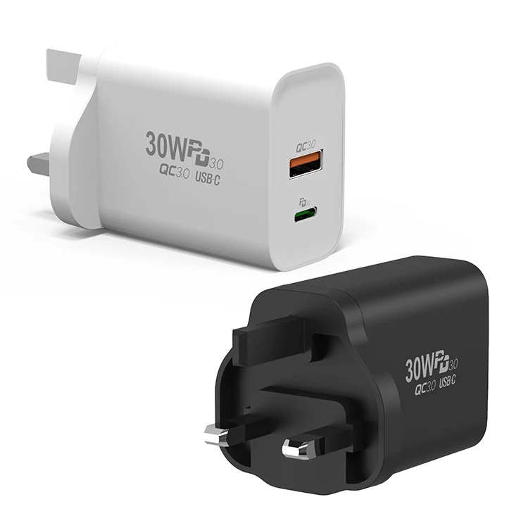 

Good Quality 30W PD USB C Super Fast Charger Smart Phone Tablet, Black white