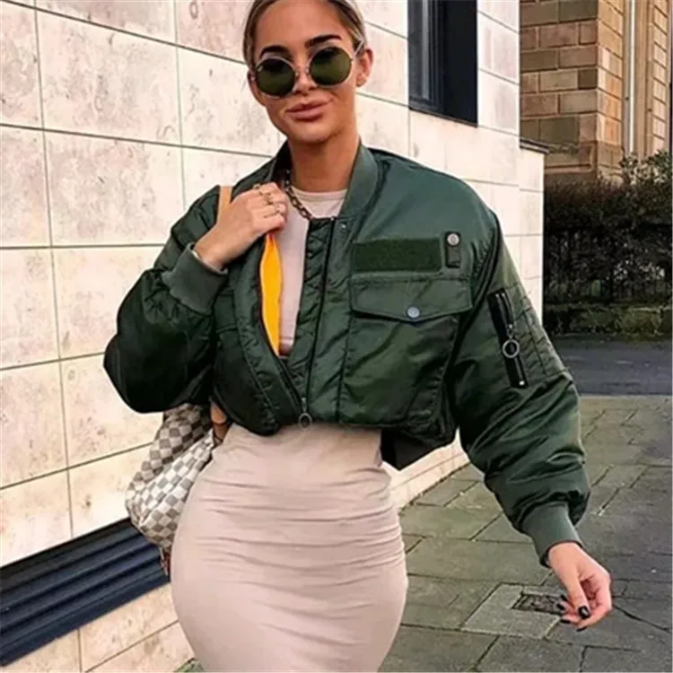 

DVACAMAN 2021 Trendy Spring New Arrivals Women Casual Elegant Crop Top Long Sleeve Jacket and Coat, As picture