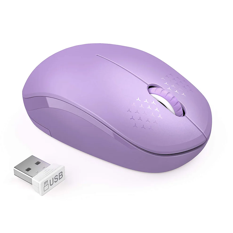 

Noiseless 2.4GHz Wireless mouse Portable Mini Mouse Silent Computer Mouse for Desktop Notebook PC, Black