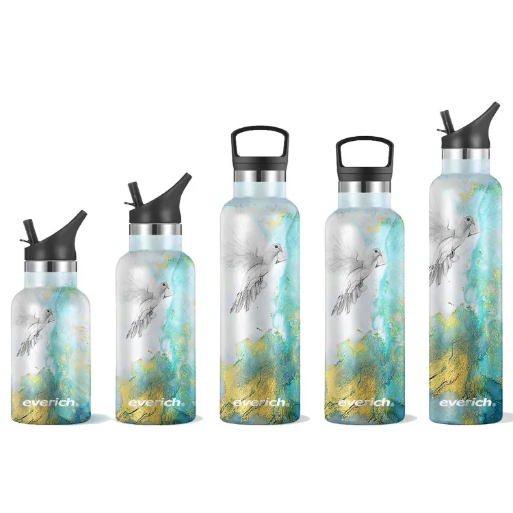 

Everich Portable 304 Stainless Steel Double Wall Vacuum Flask Insulate Wide Mouth Water Bottle with Customized, Customized color